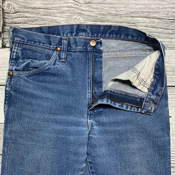 Wrangler Cowboy Cut Bootcut Blue Denim Jeans - Picture 4 of 11